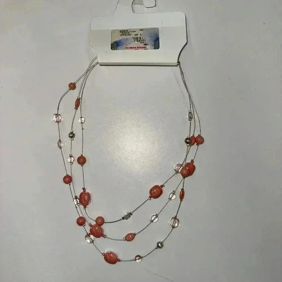 Kohl's Color Women's Necklace Set Coral OS with earrings NEW! - Picture 6 of 7